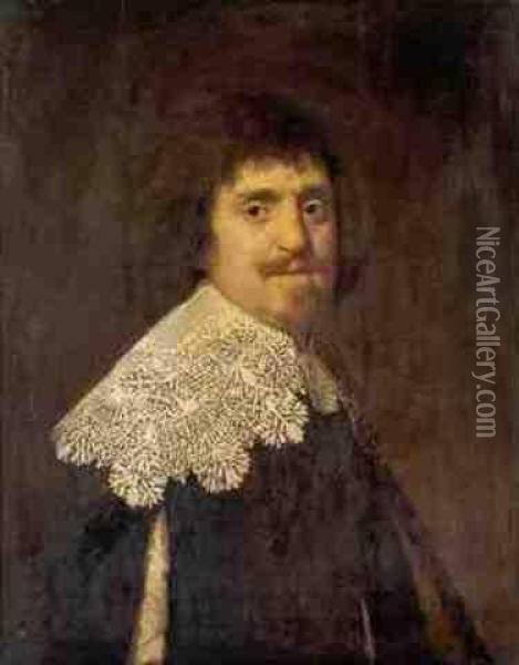 Portrait Of A Man, Said To Be Nicolas Duval Oil Painting - Paulus Moreelse