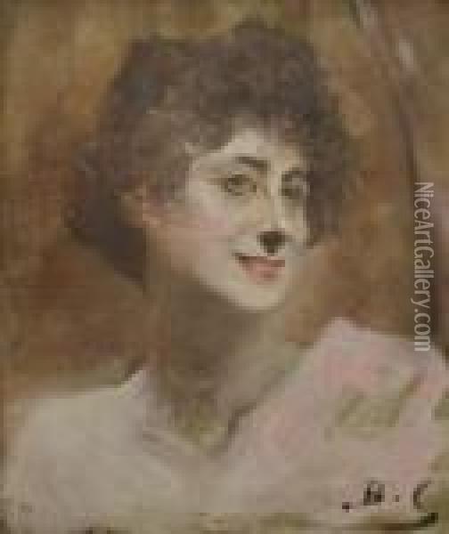 Portrait De Mme Treptrof. Oil Painting - Benjamin Jean Joseph Constant