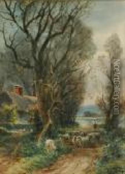 Changing Pastures Oil Painting - Henry Charles Fox