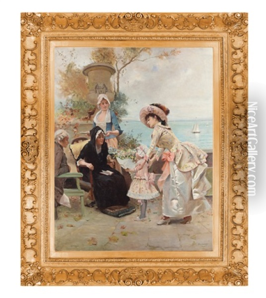 Genre Scene Oil Painting - Emile Auguste Pinchart