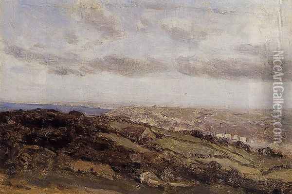 Bologne-sur-Mer, View from the High Cliffs Oil Painting - Jean-Baptiste-Camille Corot