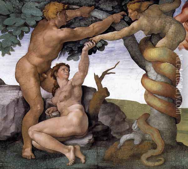 The Fall -2 1509-10 Oil Painting - Michelangelo Buonarroti