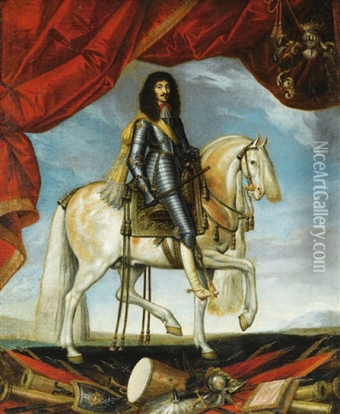 Portrait Of The Duke Of Lorraine Oil Painting - Claude Deruet