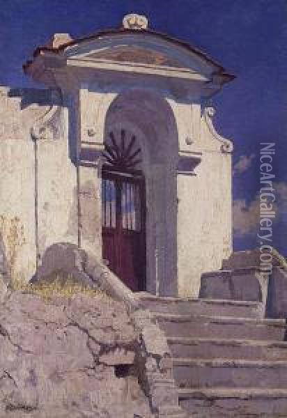 Brama Ogrodowa W Amalfi Oil Painting - Edward, Edouard Okun