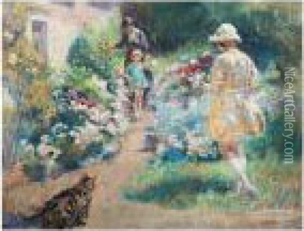 The Garden Path Oil Painting - Henry Tonks