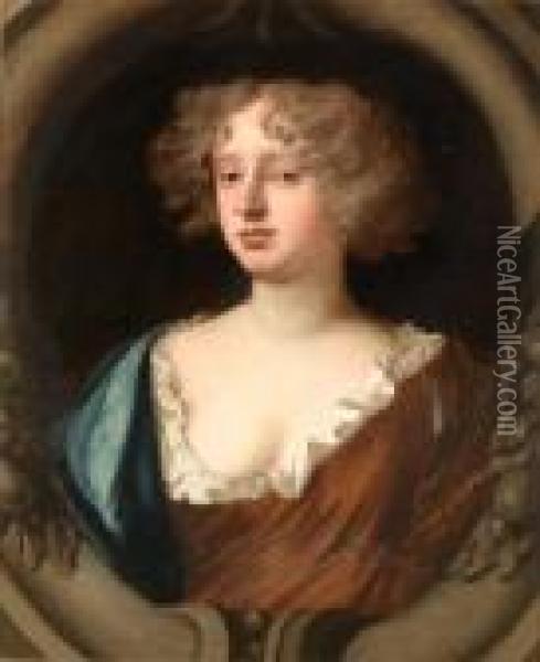 Portrait Of Jane Bickerton Oil Painting - Sir Peter Lely