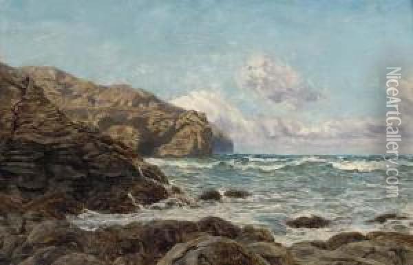 St Agnes Oil Painting - John Edward Brett
