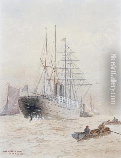 'off Gravesend Oil Painting - Frederick E.J. Goff