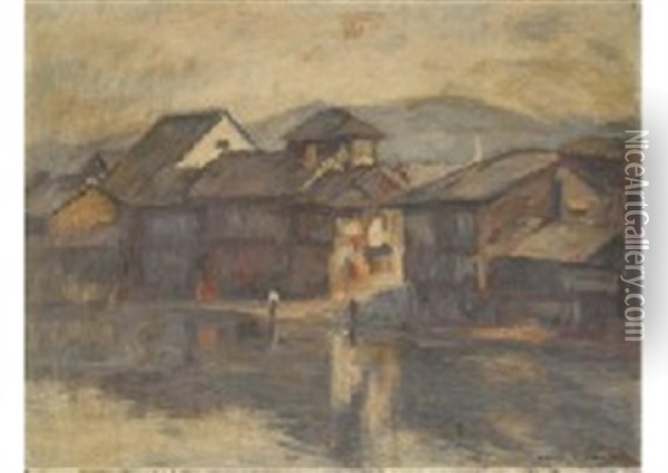 Hiroshima Toriyacho Oil Painting - Kunzo Minami