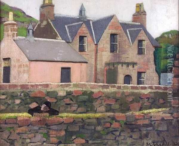 The Schoolhouse, Iona Oil Painting - Francis Campbell Boileau Cadell