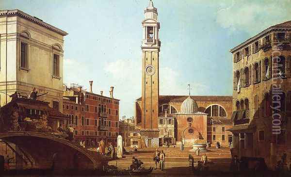 Camo Santi Apostoli Oil Painting - (Giovanni Antonio Canal) Canaletto