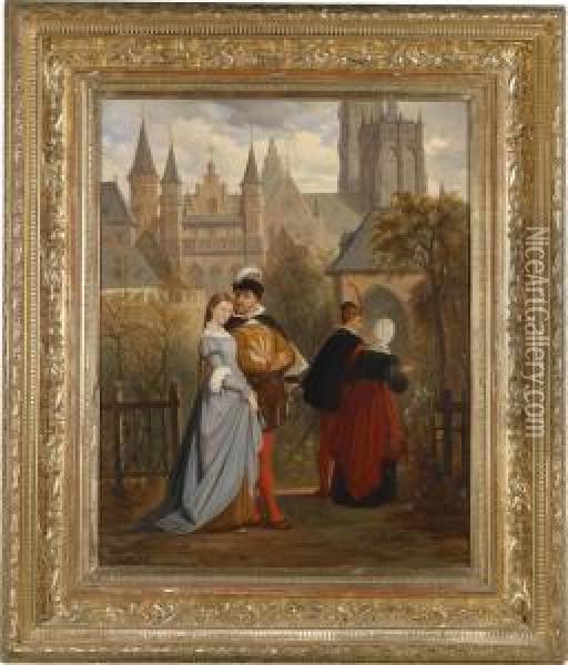 Scene From Goethe's Faust Oil Painting - Hendrik Frans Schaefels