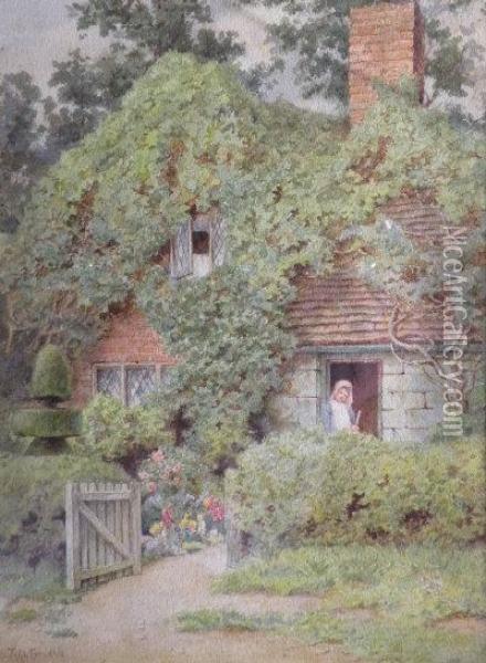A Cottage Near Wokingham, Berkshire Oil Painting - Thomas Nicholson Tyndale