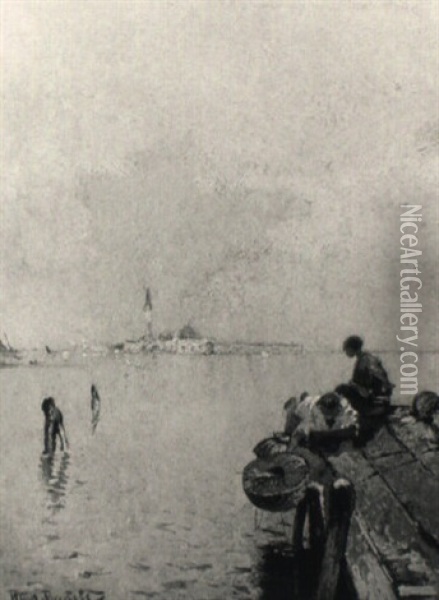 Die Lagune Vor Venedig Oil Painting - Hans Von Bartels