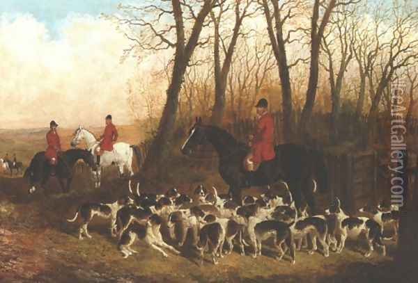 Foxhunting, The Meet Oil Painting - John Frederick Herring Snr