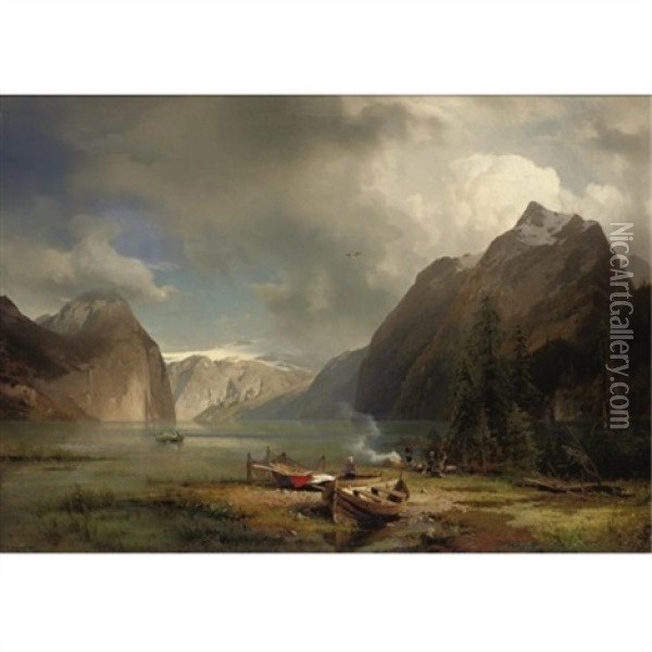 Nature's Majesty Oil Painting - Hermann Herzog