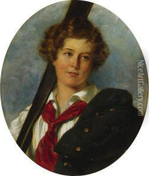 Portrait Of Arthur Lennox Peel Oil Painting - John Partridge