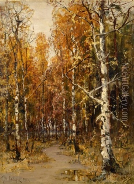 Sous-bois En Automne Oil Painting - Yuliy Yulevich Klever the Younger