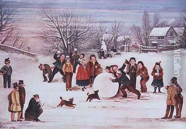 Snow Scene, 1879 Oil Painting - W. Park