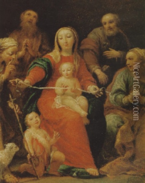 Sacra Famiglia Oil Painting - Luigi Crespi