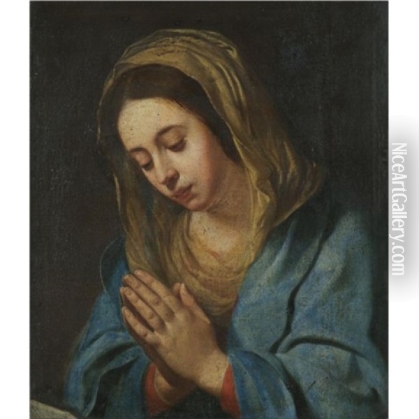 The Madonna At Prayer Oil Painting - Jacob Oost the Elder