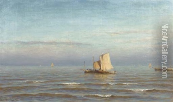 Sailing Out To Sea Oil Painting - Jan Theodoor Kruseman