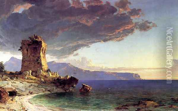 The Isle of Capri Oil Painting - Jasper Francis Cropsey