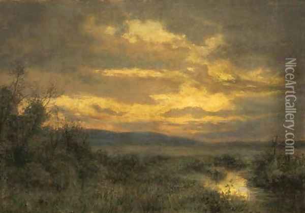 Sunset Oil Painting - William Keith