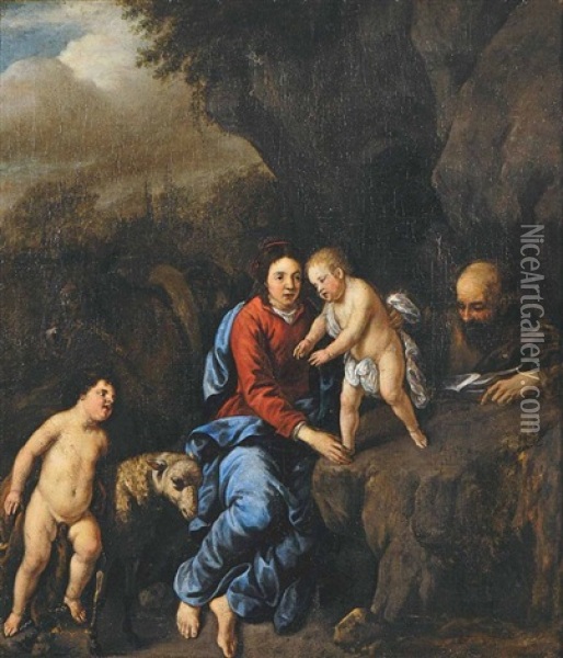 Hl. Familie Mit Johannesknaben Oil Painting - Jan Van Balen
