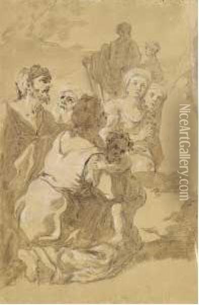 Scena Biblica Oil Painting - Francesco de Mura