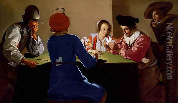 Card-Sharpers 1634 Oil Painting - Jacob van, the Elder Oost