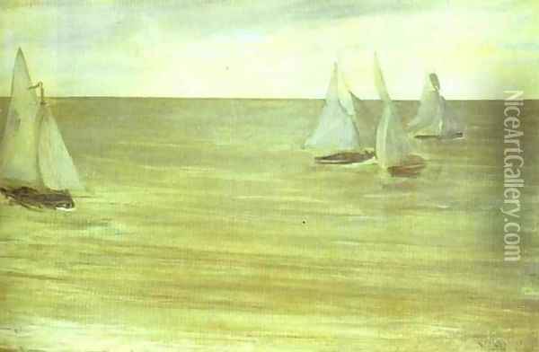 Trouville Oil Painting - James Abbott McNeill Whistler