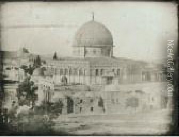 Jerusalem, Grande Mosquee Oil Painting - Joseph Philibert Girault De Prangey