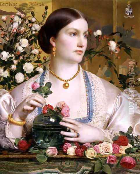 Grace Rose, 1866 Oil Painting - Anthony Frederick Sandys