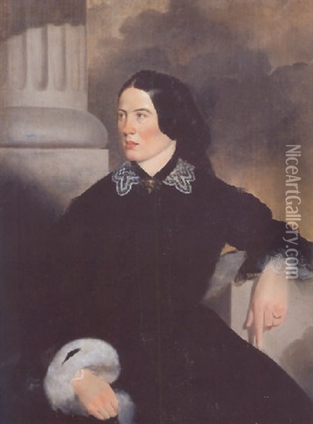 Mrs. Margaret Mcarthur Of Meningoort Oil Painting - Robert Dowling