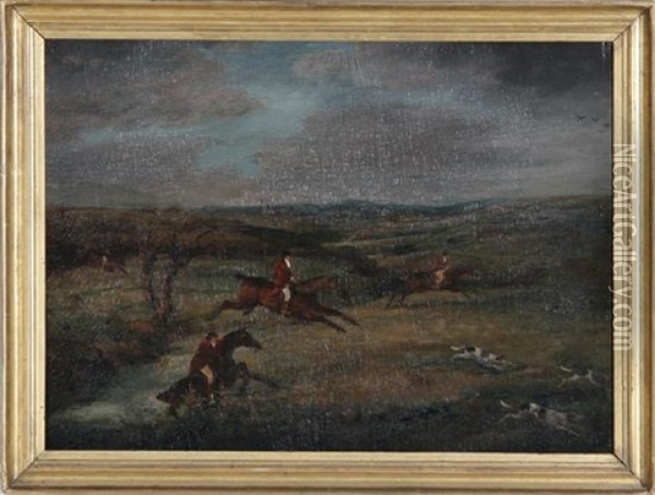Foxhunting Scenes (2 Works) Oil Painting - William Joseph Shayer