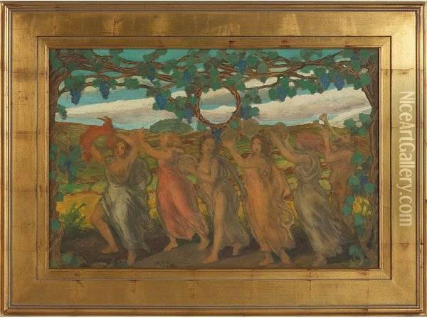 Women Dancing Oil Painting - Everett Lloyd Bryant
