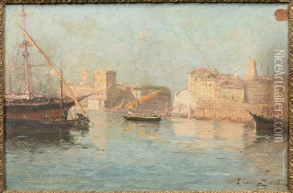 Entree Du Vieux Port, 1902 Oil Painting - Francois Leon Prieur-Bardin