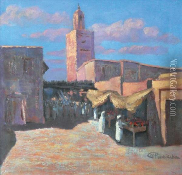La Medina Oil Painting - Antonin Prochazka