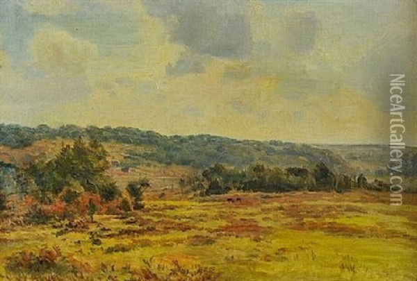 View Of The New Forest Oil Painting - Carlile Henry Hayes Macartney