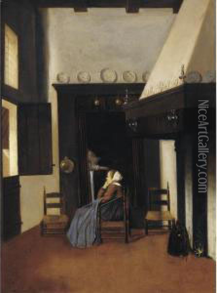 Sold By The J. Paul Getty Museum To Benefit Future Painting Acquisitions
 

 
 
 

 
 A Young Woman In An Interior, Keeping Watch Over An Invalid: 