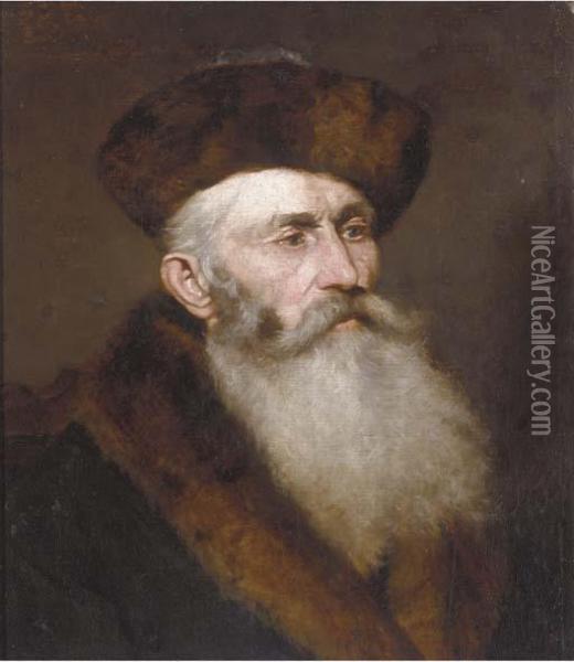 Portrait Of A Bearded Gentleman Oil Painting - Nikolai Alexandrovich Yaroshenko