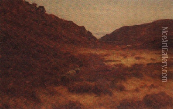 Autumn On The Moors Oil Painting - Joseph Farquharson
