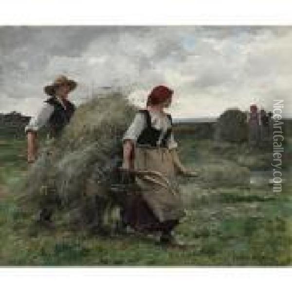 The Hay Harvest Oil Painting - Julien Dupre