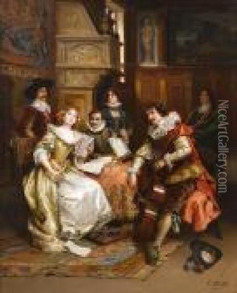 The Final Rehearsal Oil Painting - Cesare-Auguste Detti