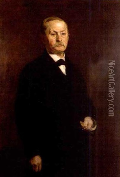 Portrait Of William Whitewright, Jr. Oil Painting - William Merritt Chase