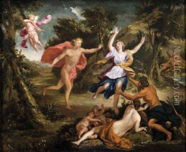 Apollon Et Daphne Oil Painting - Bon De Boulogne