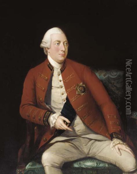 Portrait Of King George Iii Oil Painting - Johann Zoffany