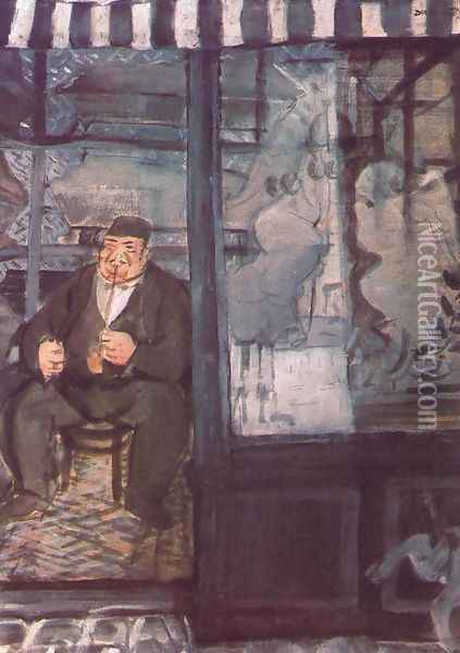 A gazdag koporsokereskedo, 1928 Oil Painting - Gyula Derkovits