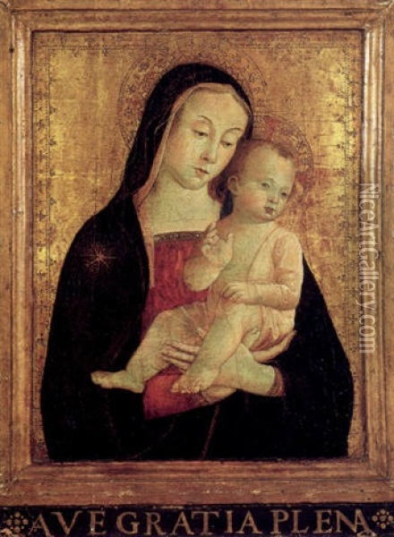La Madonna Col Bambino Oil Painting - Romano Antoniazzo